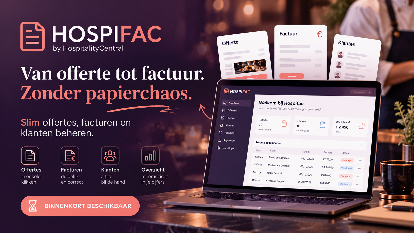 Hospifac: van offerte tot factuur zonder papierchaos