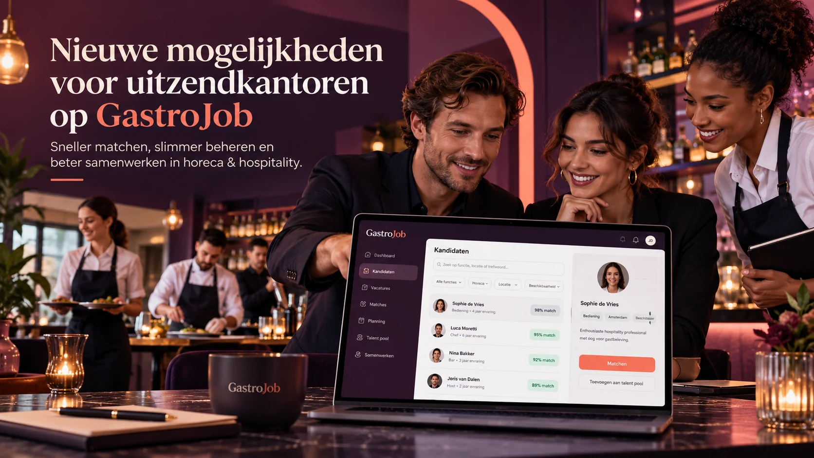 GastroJob en uitzendkantoren werken samen voor de horecasector
